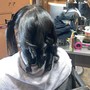 Sleek extended ponytail