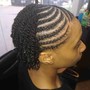 Cornrows or Rope Twists+ Twists (shoulders)