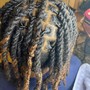 Wash , Retwist and 2-Strand (Short- Shoulder length)