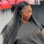 Half up half down quick weave