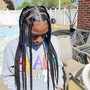 Jumbo knotless braids - waist length