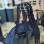 Medium to large Box Braids BOOK ONLY BETWEEN 8 TO 9 AM.OR AFTERNOON 2 PM (8 rows ear to ear and 2 rows nape)   (Non refundable $50 Deposit required *not transferable if cancelation)