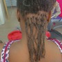 Straight back cornrows