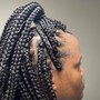 Box braids (natural hair color)