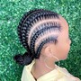 Fulani w/ Knotless/box braids in back (kids ages 7-11)