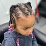 Kid's Boho Knotless Braids