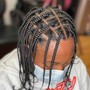 Men small freestyle braids