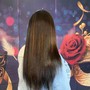 Straightening long hair