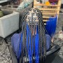 Med boho knotless Braids (mid back)