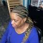 Medium Fulani twists (mid back)