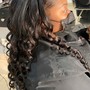 Kid's large knotless braids