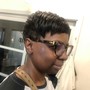 Relaxer & hair cut (no style)