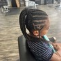 Kids cornrow with extensions