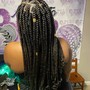 Large Knotless Plaits Mid-Back