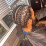 Two strand twists(shaved sides)