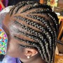 Med knotless  Braids