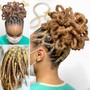 DREAD/LOC ROSE PETAL HAIRSTYLE