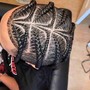 Mens Cornrows on natural hair freestyle