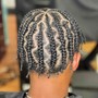 Men small freestyle braids