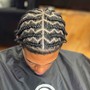 Men small freestyle braids