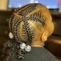 Kids braids w/weave Ages 2-9