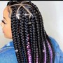 Small Box Braids with curly ends