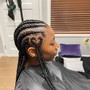 Cornrows with own hair