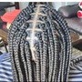 Medium to large Box Braids BOOK ONLY BETWEEN 8 TO 9 AM.OR AFTERNOON 2 PM (8 rows ear to ear and 2 rows nape)   (Non refundable $50 Deposit required *not transferable if cancelation)