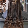 Crochet style with curly or straight hair, yanky twist. $50 non refundable Deposit required(this style is done with regular knot on the roots).   Hair is not provide.