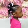 Kid's  braids with weave