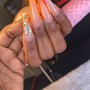 short ( acrylic nails )