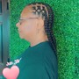 5-7 feed in Braids:any length or bun