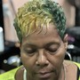 Color Touch-Up on Relaxed Hair