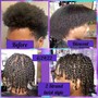 2 Strand twist style (Natural hair) (Medium side) pass the ear add $10