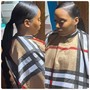 Silk press with ponytail bang is optional for natural hair only