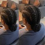 Straight back Cornrows (2-3)