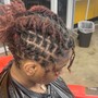 Kids Loc Retwist + Style (Above Ear)