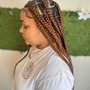 Large Knotless Braids - mid back length