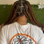 Large Knotless Braids - mid back length