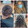 Flat Twist Updo with Crochet