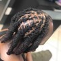 2 strand twist on locs (loc ropes)