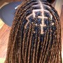 Medium Knotless Braids Length Extension Add-On