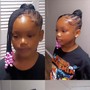 Kids Braided pony with bangs