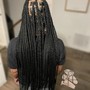 Half Rubber Band+ Half Knotless Braids