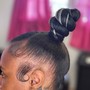 Bob cut sleek updo