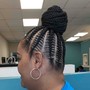 Relaxer touch up on sides and back