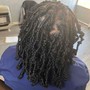 Loc retwist partial and style