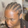 2 Feed-in/ cornrows braids(straight backs )