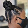 Ponytail Stiches Cornrows please book morning 8am or afternoon 2pm.  (Non refundable $50 Deposit required *not transferable if cancelation)