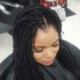 Cornrows with Clients Natural Hair